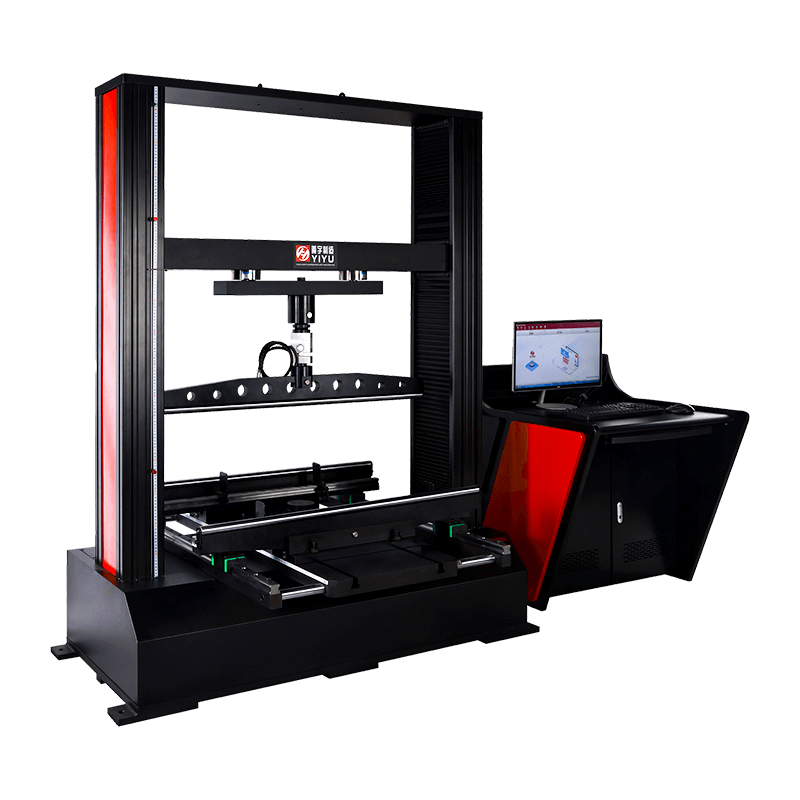 WDW sorozatú duplaoszlopos ajtó típusú, kétcsavaros mikroszámítógéppel vezérelt többfunkciós tömörítési és hajlításvizsgáló gép